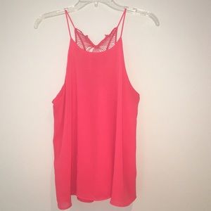 Coral Detailed Back Tank Top